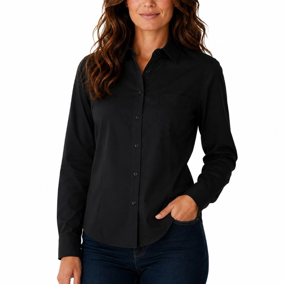Blusa Gabardina para Dama - Negro