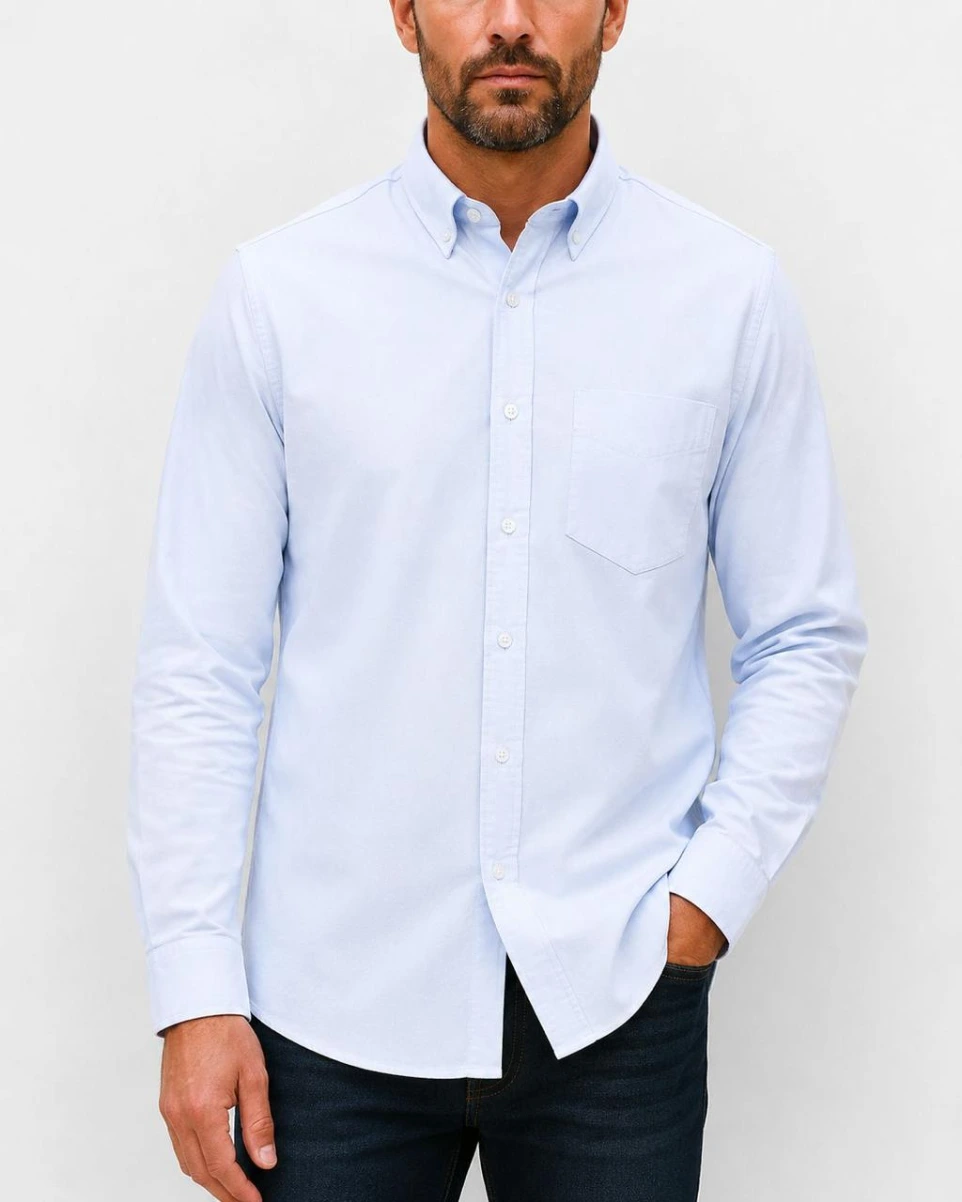Camisa Gabardina para Caballero - Azul Cielo