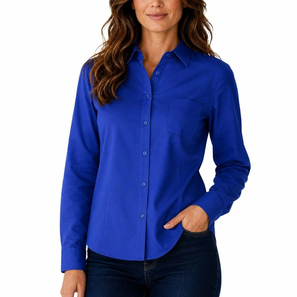 Blusa Gabardina para Dama - Azul índigo