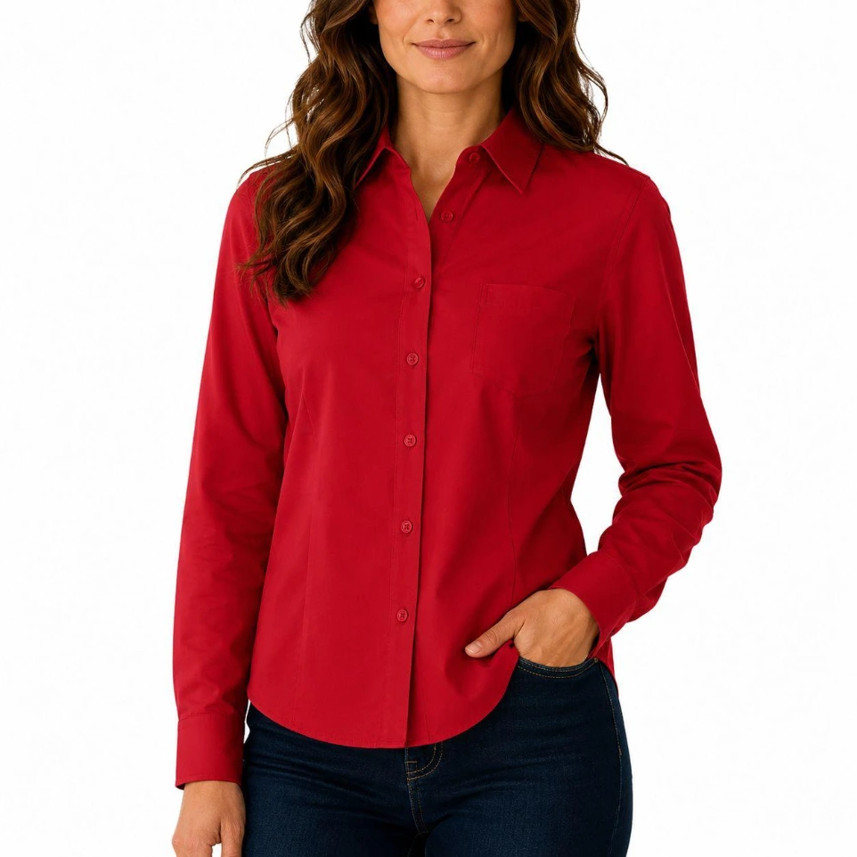 Blusa Gabardina para Dama - Rojo