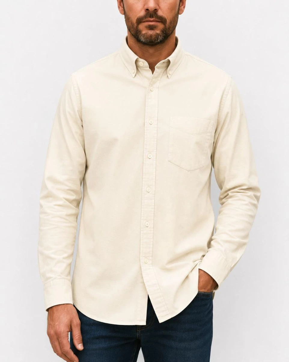 Camisa Gabardina para Caballero - Beige