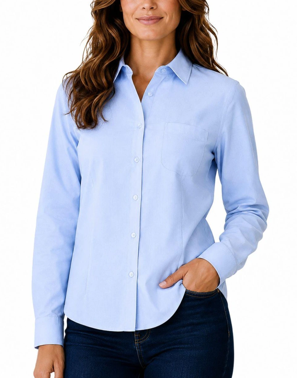 Blusa Gabardina para Dama - Azul Cielo