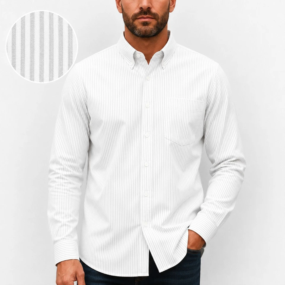 Camisa Rayas para Caballero- Gris
