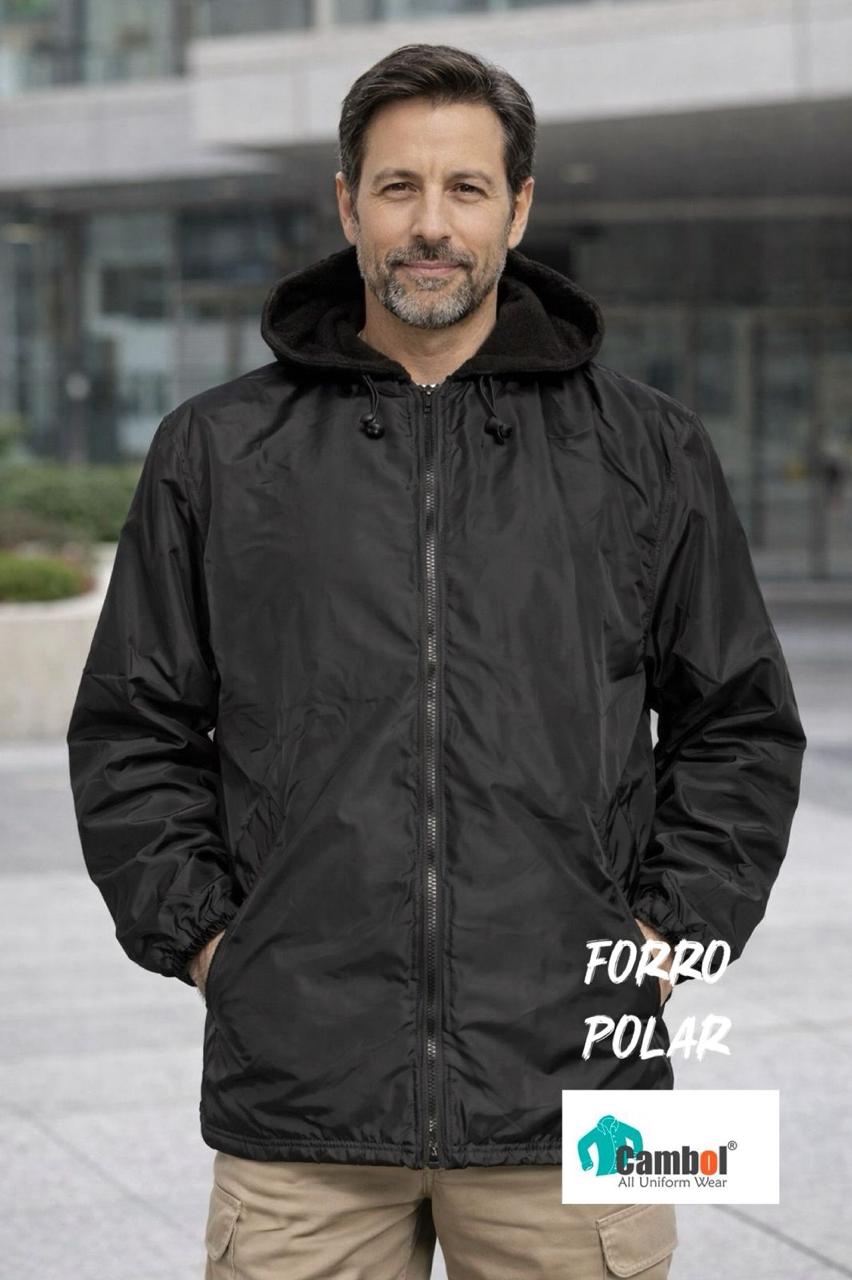 Chamarra China con gorro para Caballero - Negro
