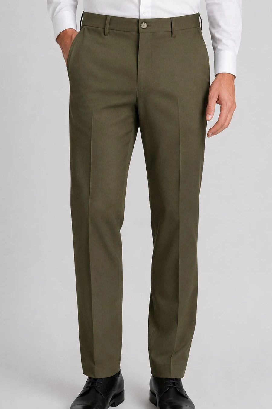 Pantalón Gabardina Tipo Docker para Caballero - Cafe
